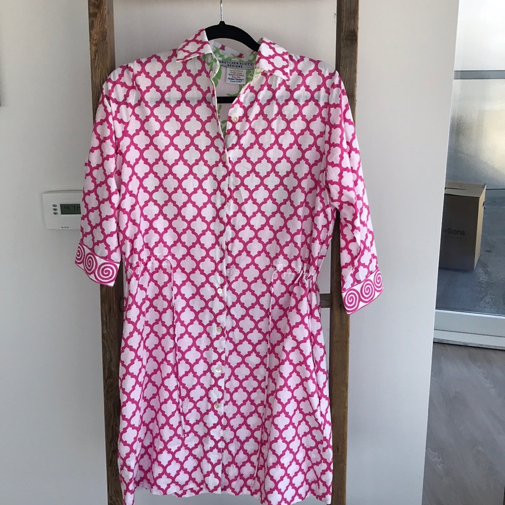 Gretchen Scott Beach button up linen dress